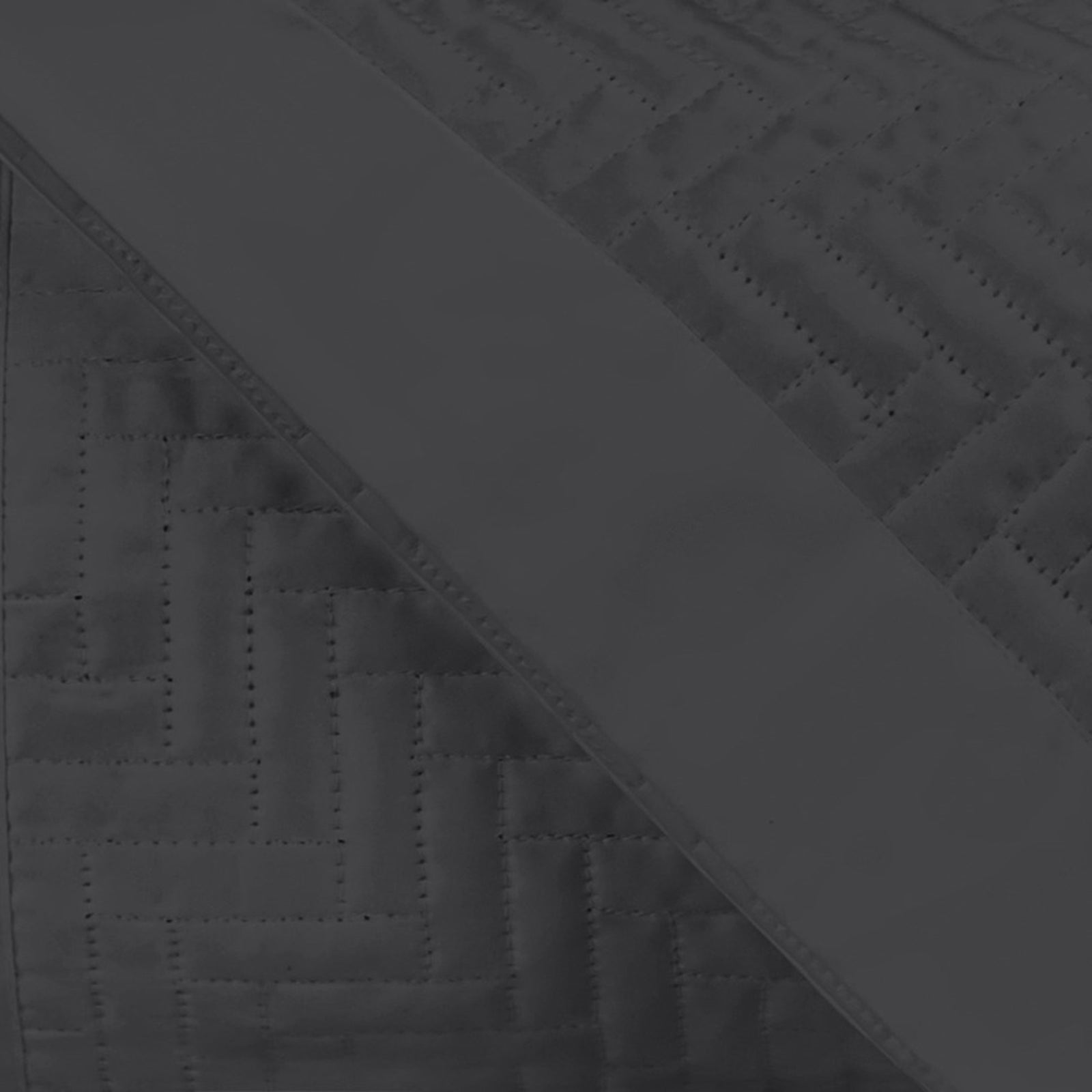 Stack Image of Home Treasures Baxter Royal Sateen Quilted Bedding in Color Black