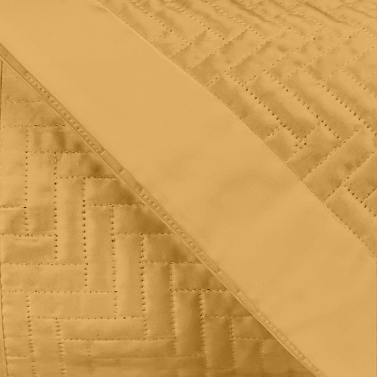 Swatch Sample of Home Treasures Baxter Royal Sateen Quilted Bedding in Color Marigold