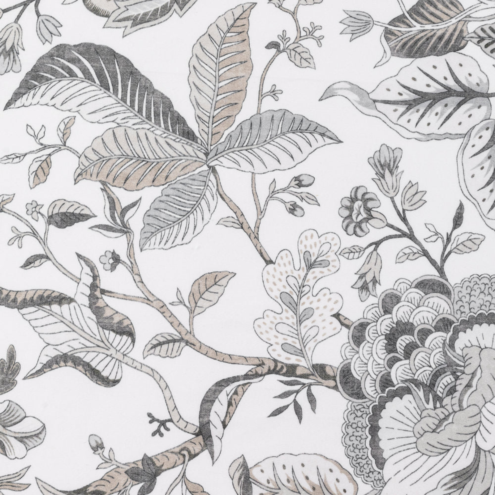 Full Bed Dressed in Home Treasures Daphne Bedding in Floral Pattern