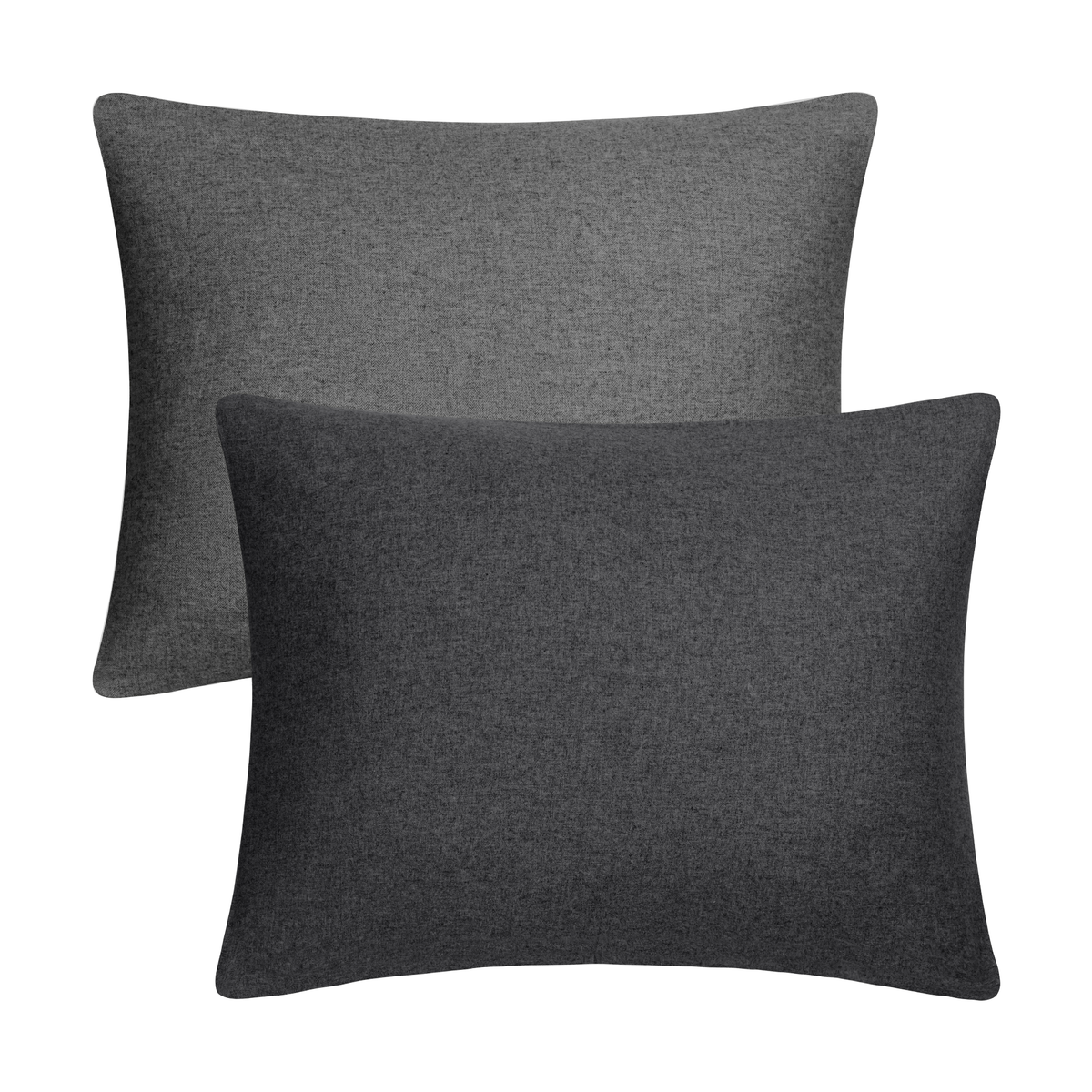 Sham Silos of Home Treasures Jackson Bedding in Charcoal Herringbone and Solid