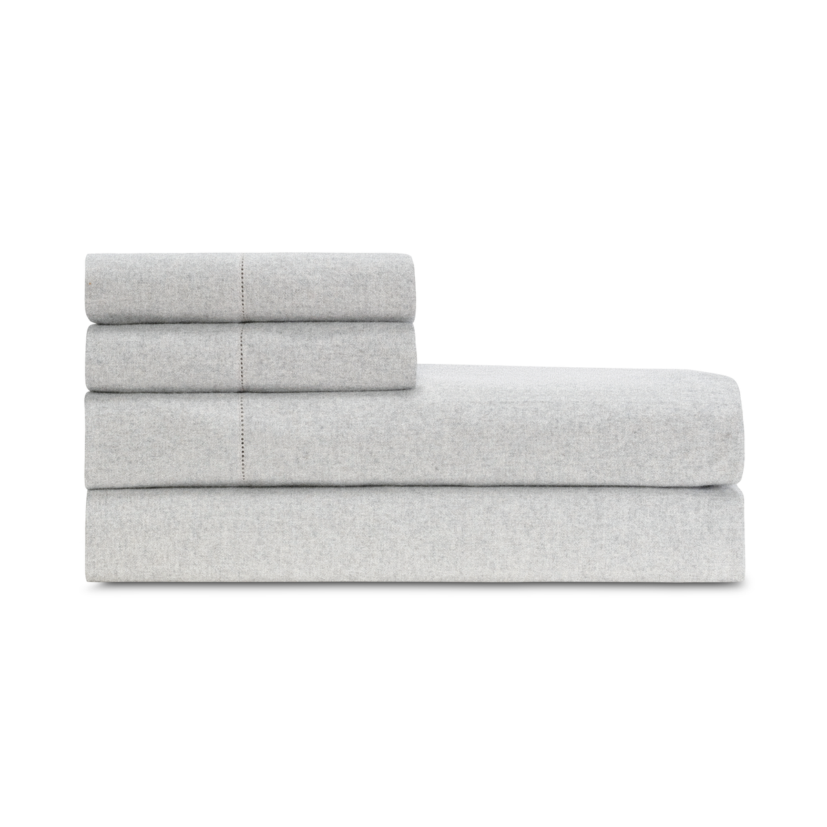 Sheet Set Stack of Home Treasures Jackson Bedding in Pewter Solid