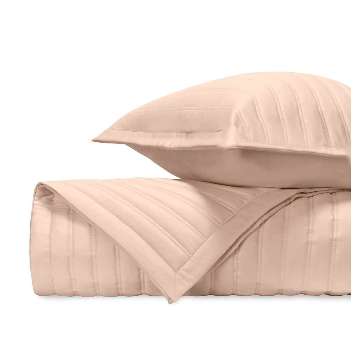 Stack Image of Home Treasures L&#39;Avenue Royal Sateen Quilted Bedding in Color Blush