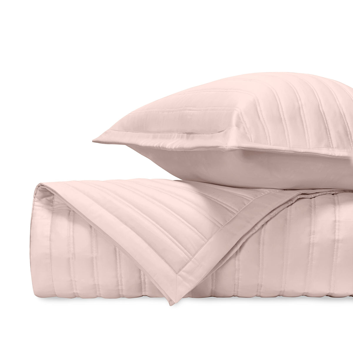 Stack Image of Home Treasures L&#39;Avenue Royal Sateen Quilted Bedding in Color Light Pink