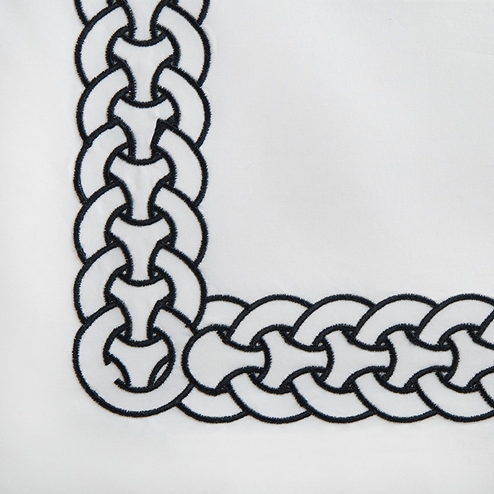 Lifestyle Shot of Home Treasures Links Bedding in Black Color