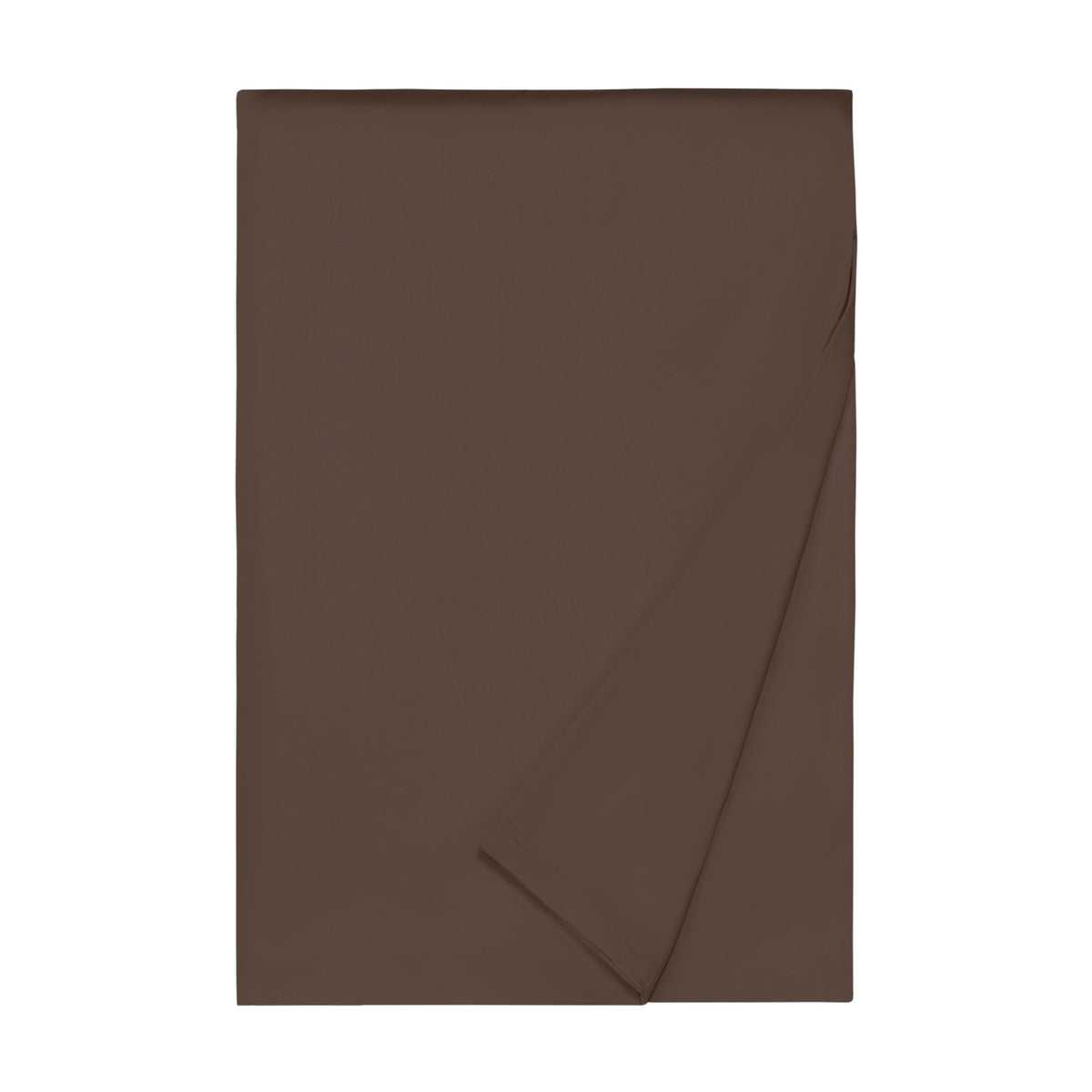 Folded Duvet Cover of Home Treasures Royal Sateen Bedding in Chocolate color
