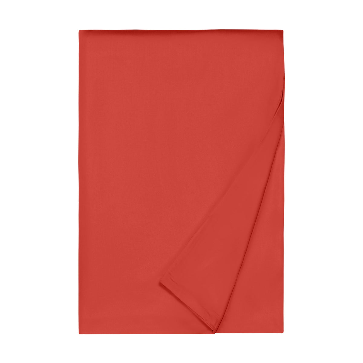 Folded Duvet Cover of Home Treasures Royal Sateen Bedding in Lobster color