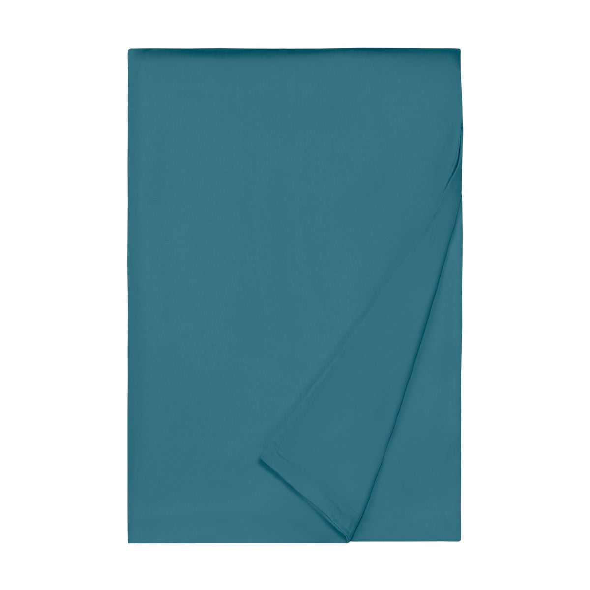 Folded Duvet Cover of Home Treasures Royal Sateen Bedding in Teal color