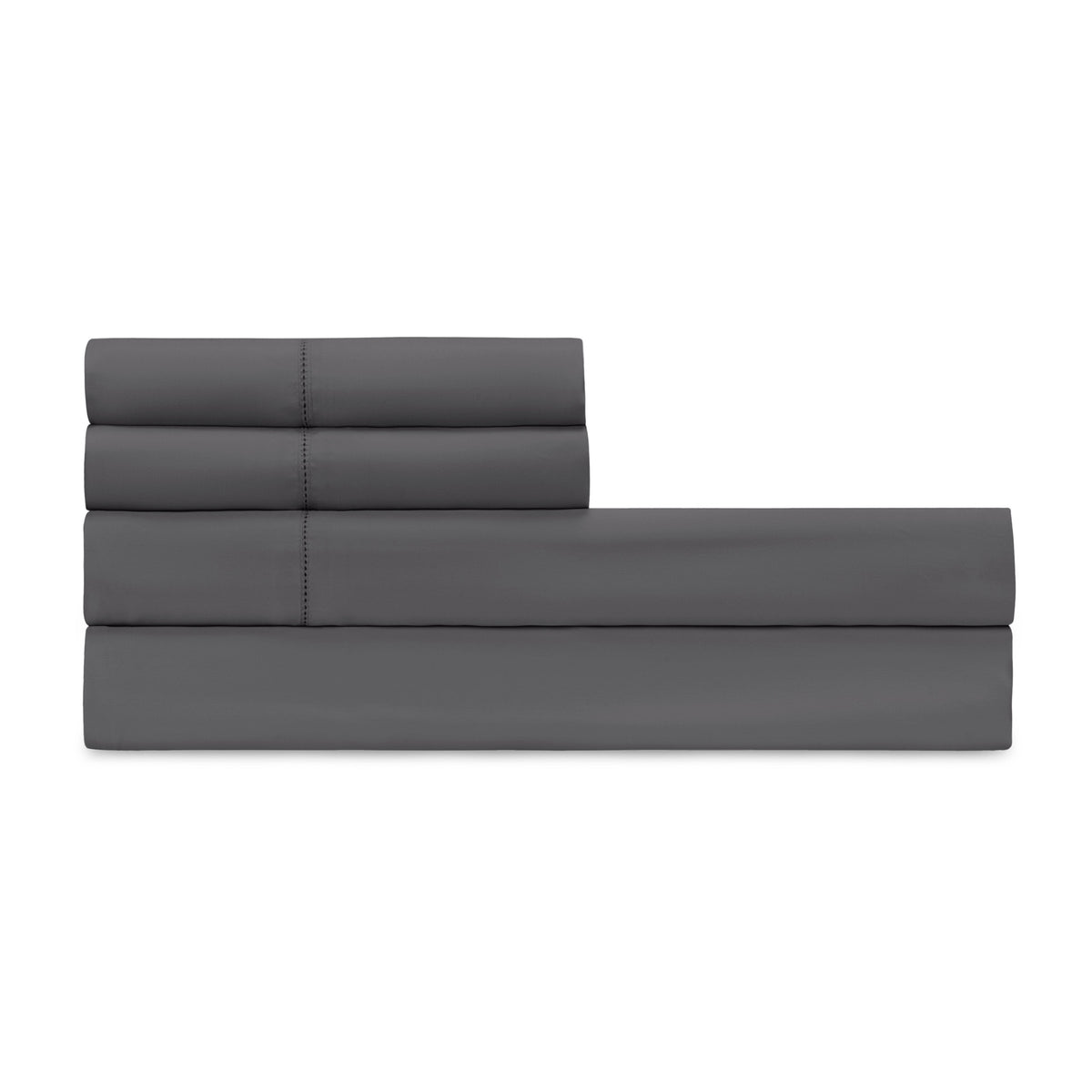 Folded Sheet Set of Home Treasures Royal Sateen Bedding in Crisaglia Gray color