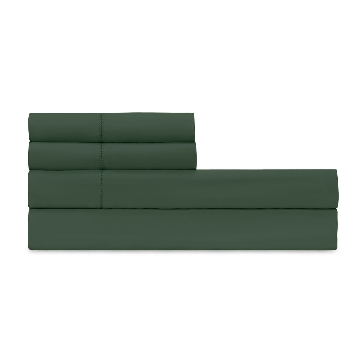 Folded Sheet Set of Home Treasures Royal Sateen Bedding in Forest color
