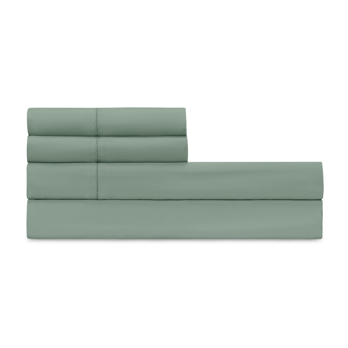Folded Sheet Set of Home Treasures Royal Sateen Bedding in Irish Winter color