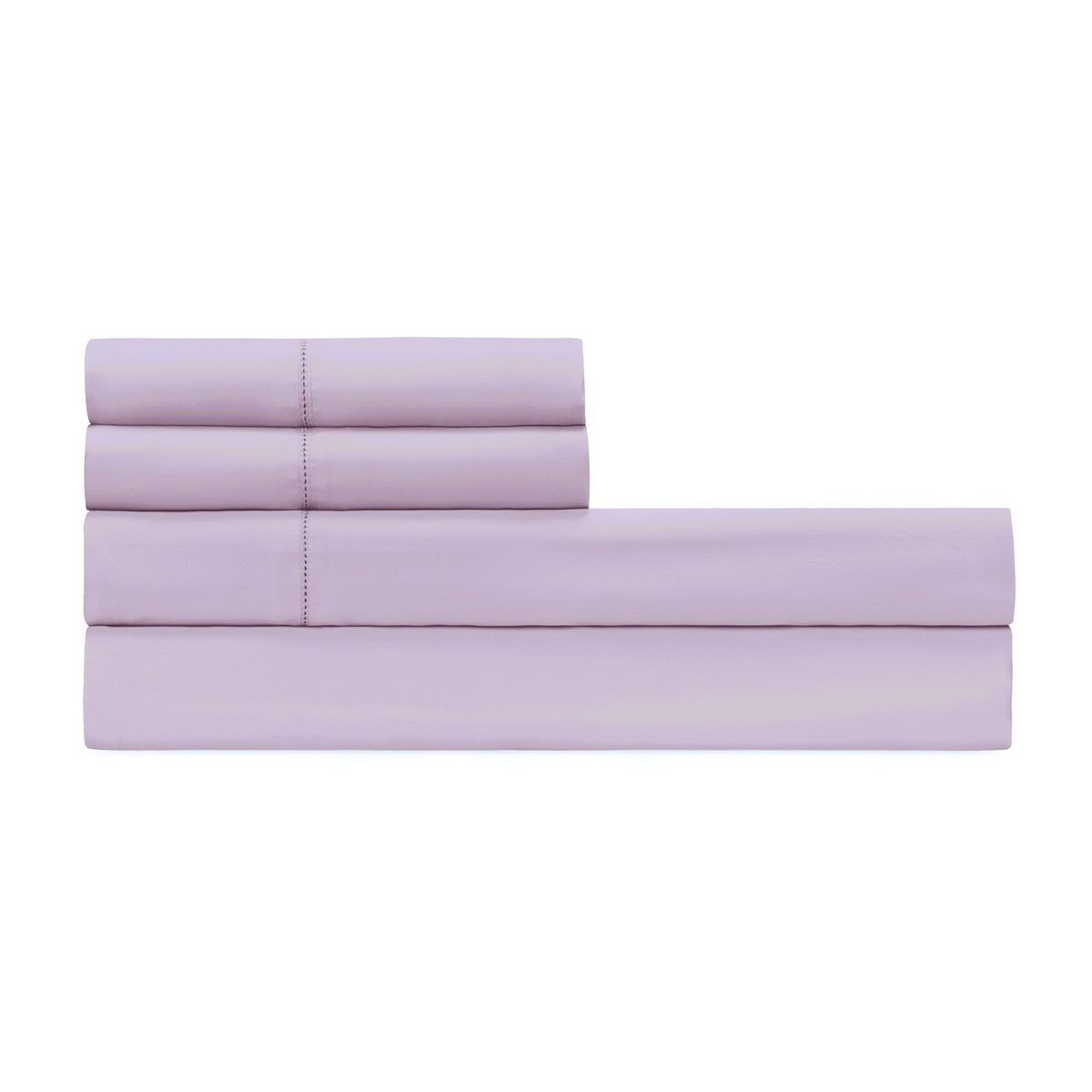 Folded Sheet Set of Home Treasures Royal Sateen Bedding in Lilac color