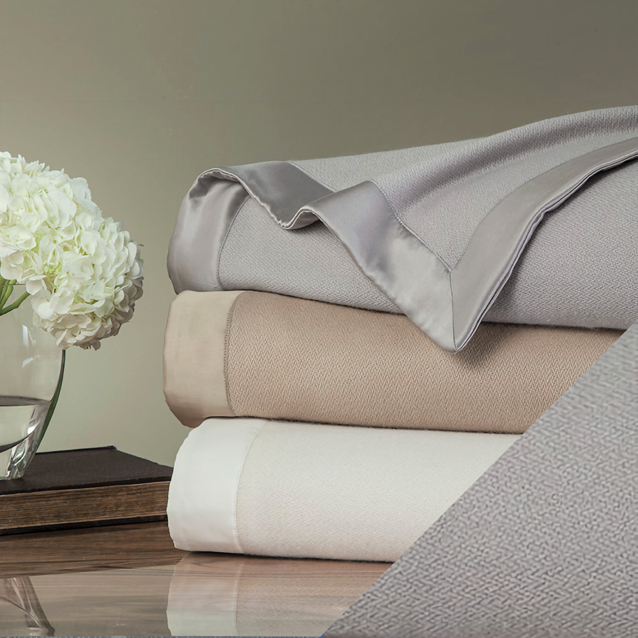 Home Treasures Serena Cashmere Blankets Ash Gray Luxury Blankets