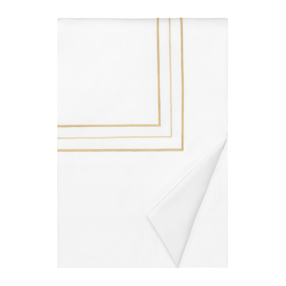 Duvet Cover of Home Treasures Triad Bedding in White/Gold Color