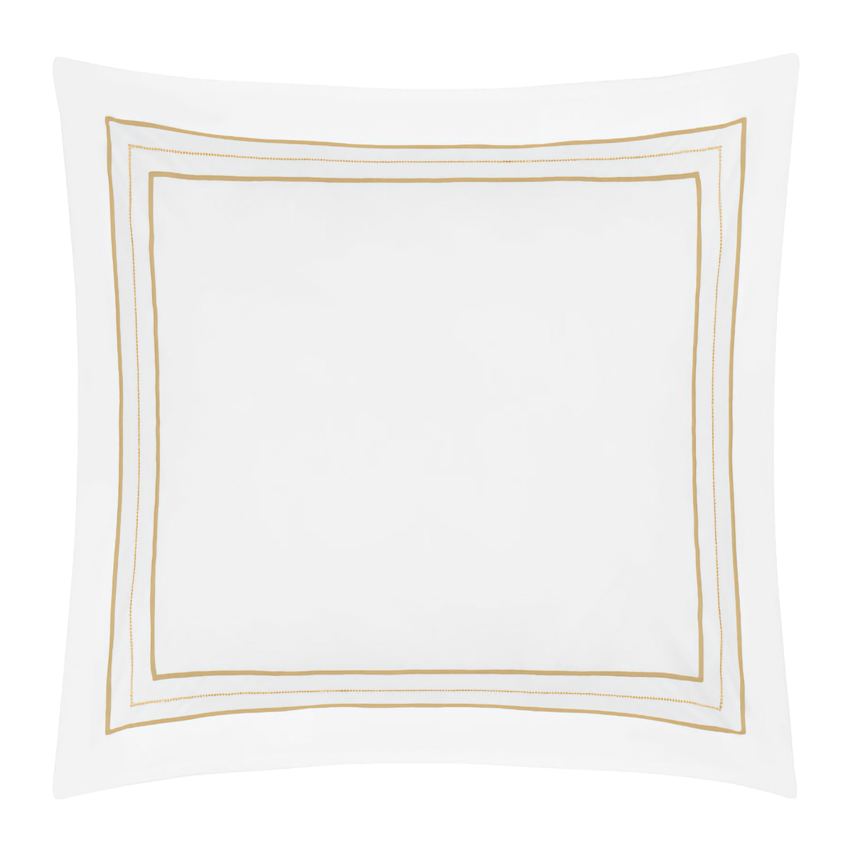 Euro Sham of Home Treasures Triad Bedding in White/Gold Color