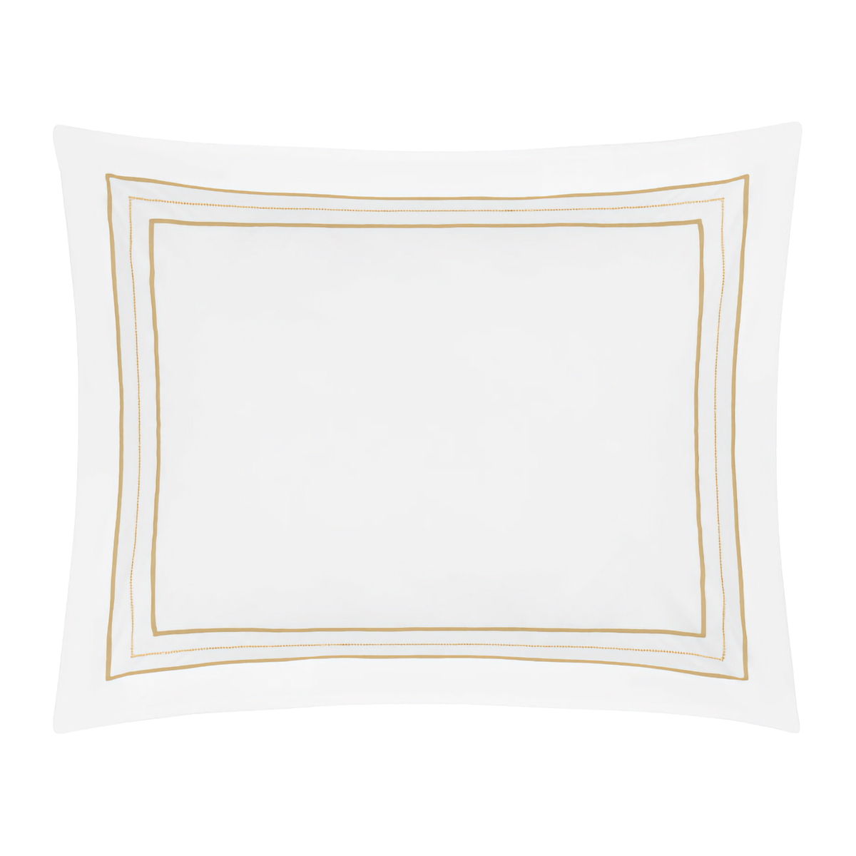 Sham Silo of Home Treasures Triad Bedding in White/Gold Color