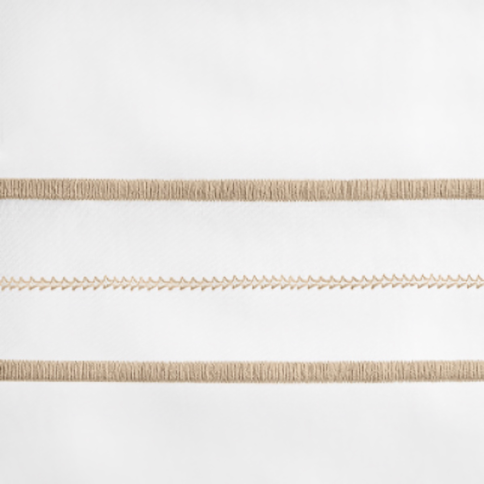 Lifestyle Image of Home Treasures Triad Bedding with White/Candlelight Swatch