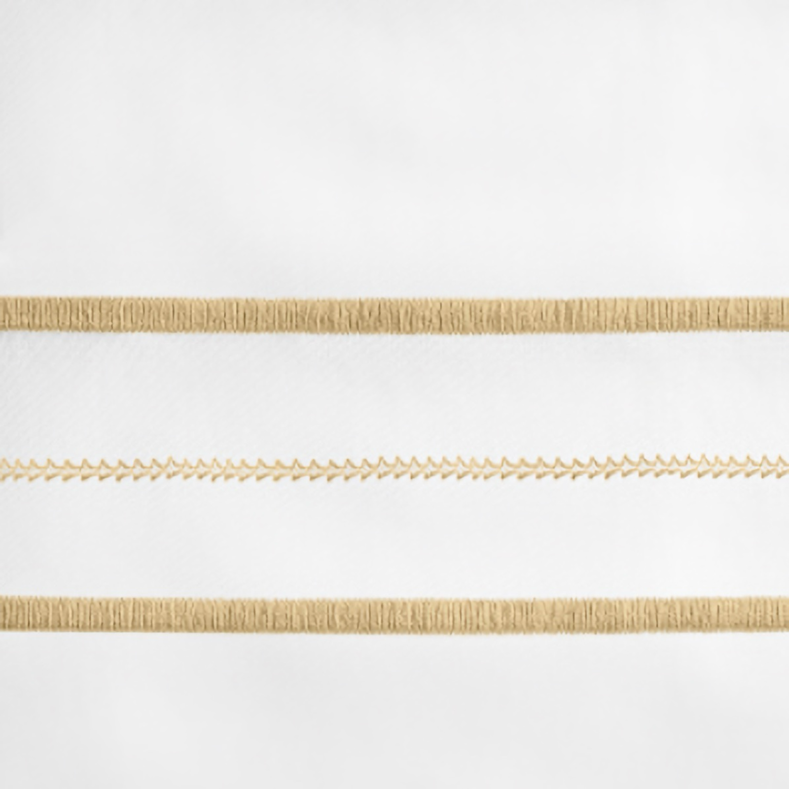 Lifestyle Image of Home Treasures Triad Bedding with White/Gold Swatch