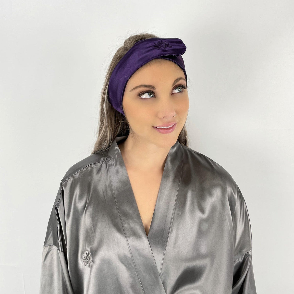 Mulberry Park Silks Silk Glam Band - Plum