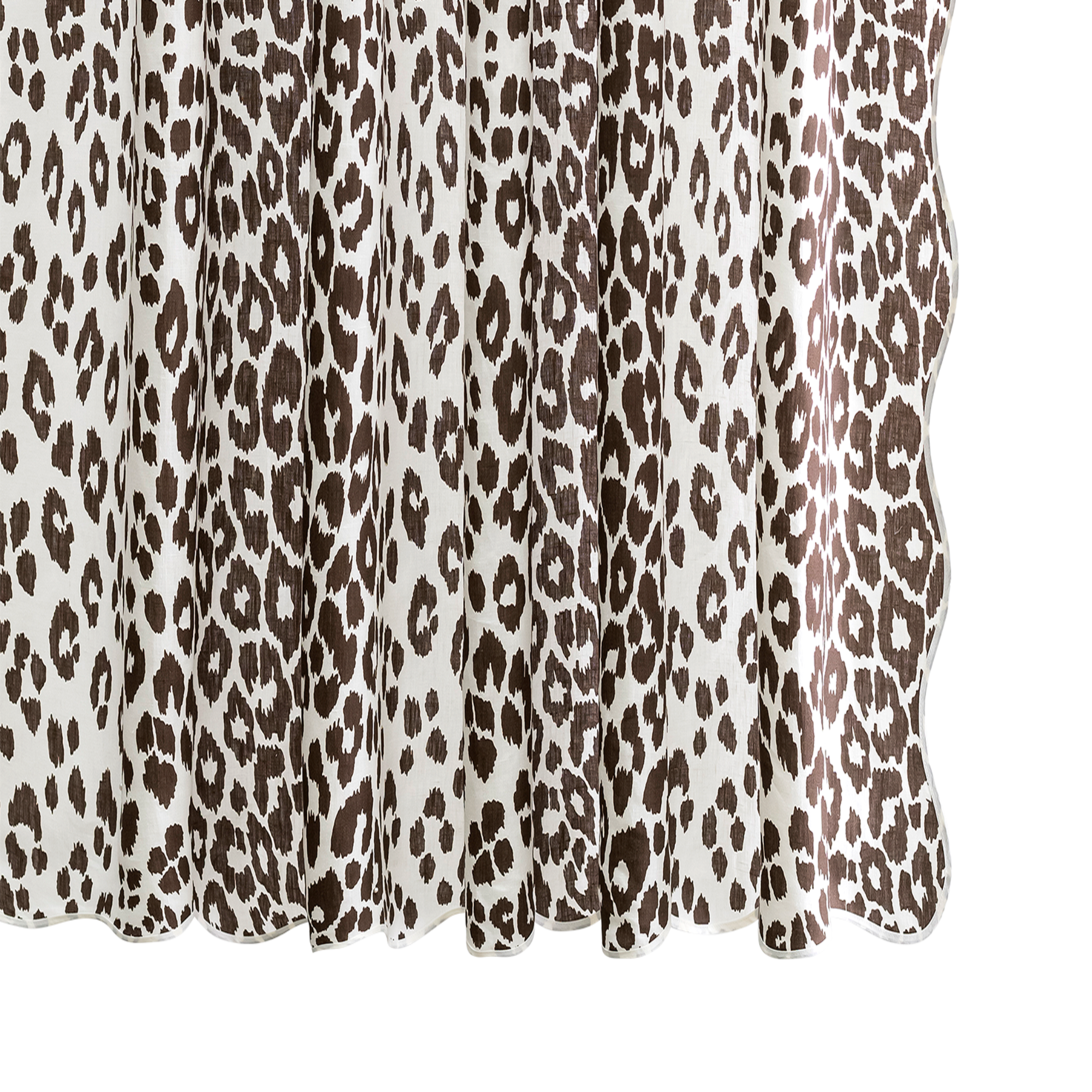 Matouk Schumacher Iconic Leopard Shower Curtain in Cinder