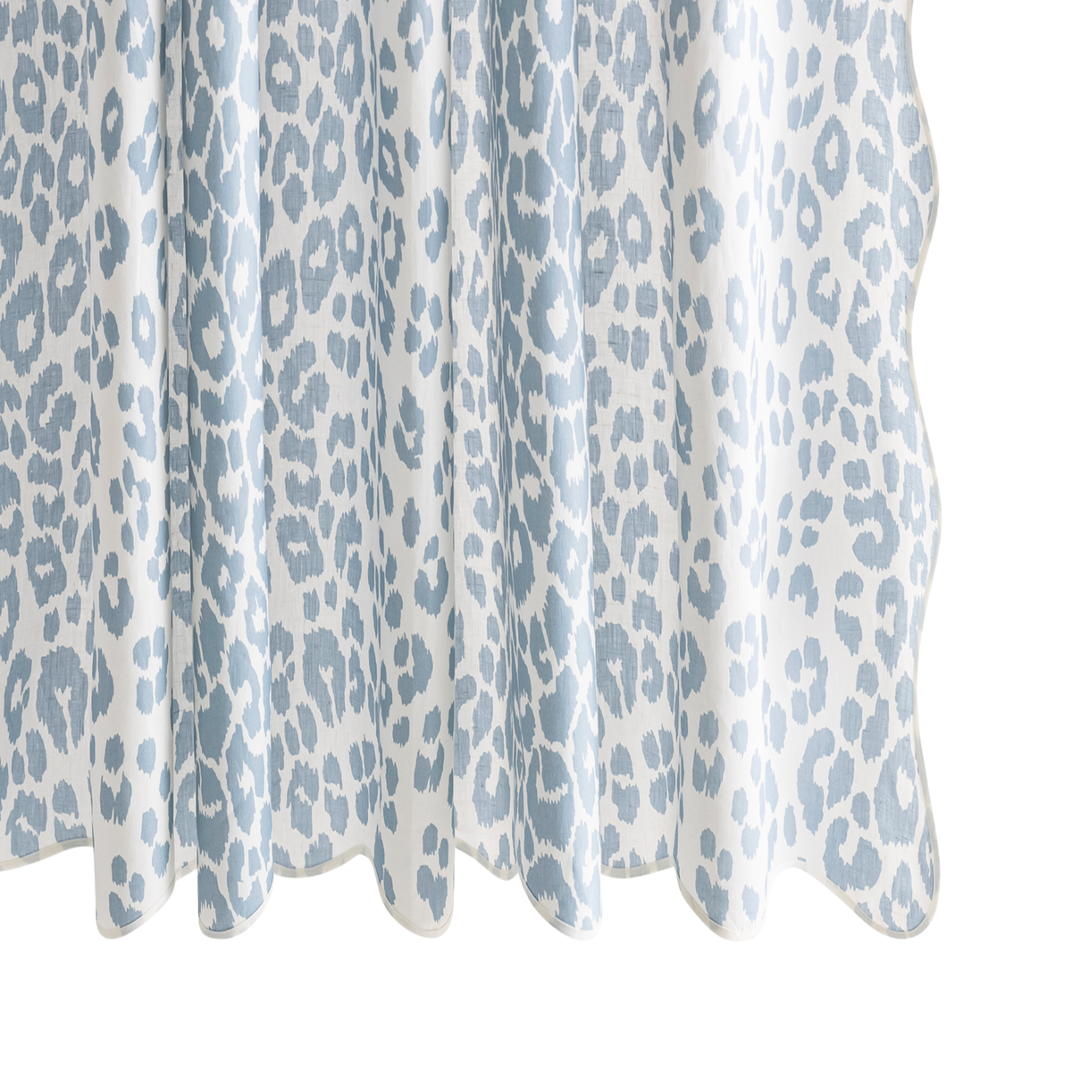 Matouk Schumacher Iconic Leopard Shower Curtain in Sky