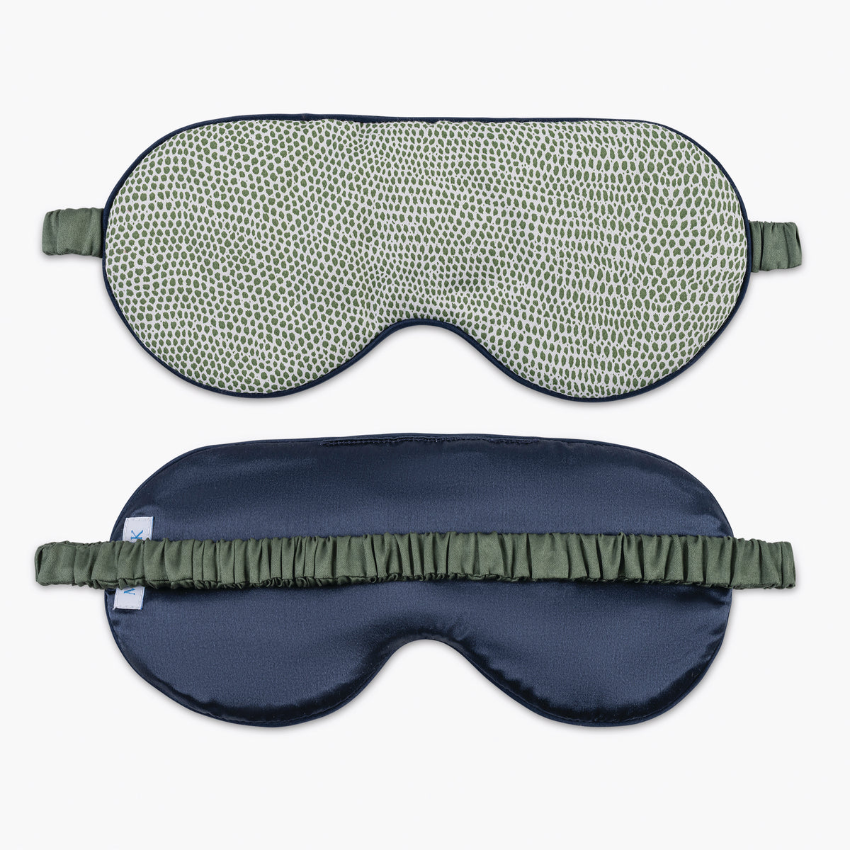 front and reverse of a jasper sleep mask in green