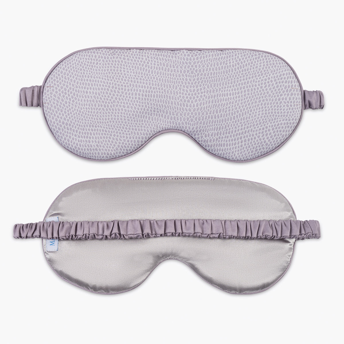 front and reverse of jasper sleep mask in violet