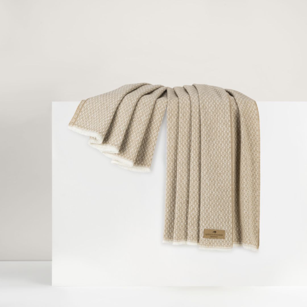 Lands Downunder Hudson Valley Throw in Dune color