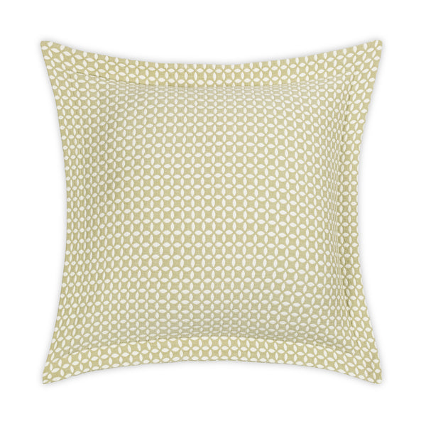 Decorative pillow with geometric pattern on a white background