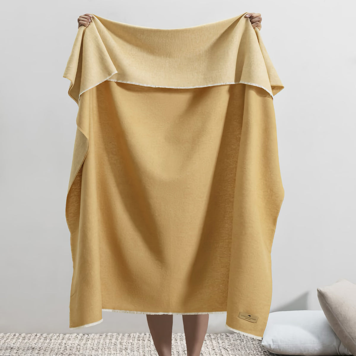Hanging Lands Downunder Aspen Peaks Throw in Biscotti color