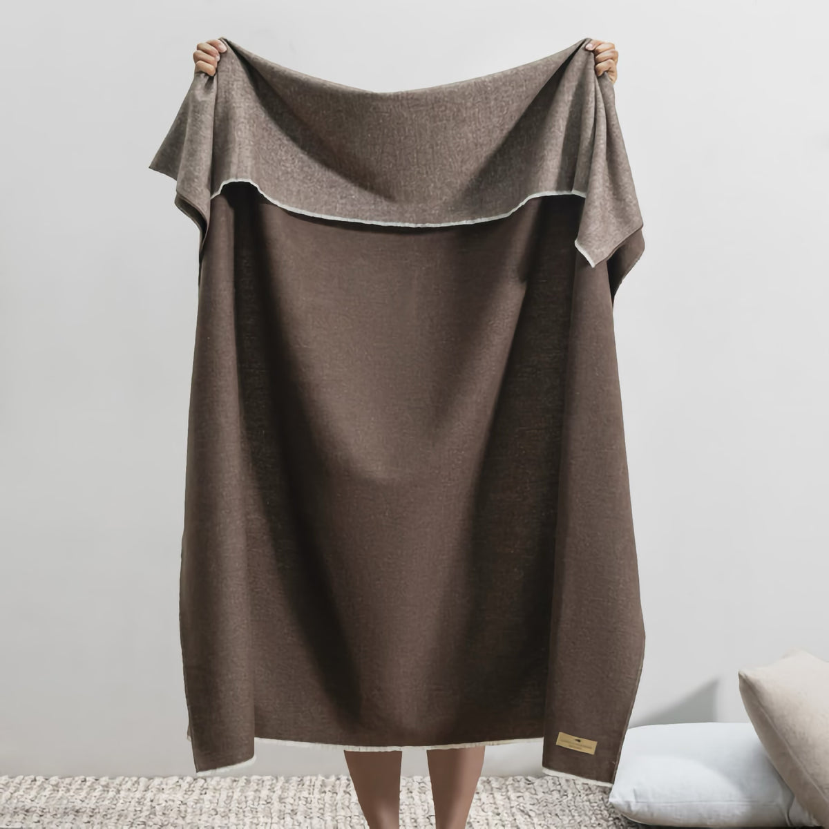 Hanging Lands Downunder Aspen Peaks Throw in Chocolate color