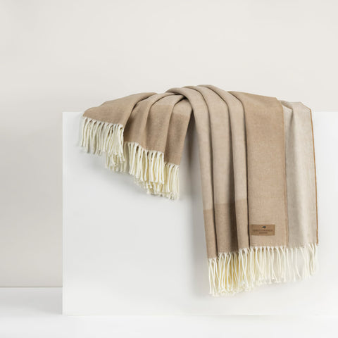 Lands Downunder Border Herringbone Throw - Dune featured image