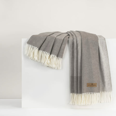 Lands Downunder Border Herringbone Throw - Mink featured image