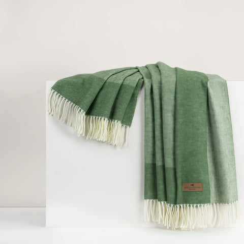 Lands Downunder Border Herringbone Throw - Olive featured image
