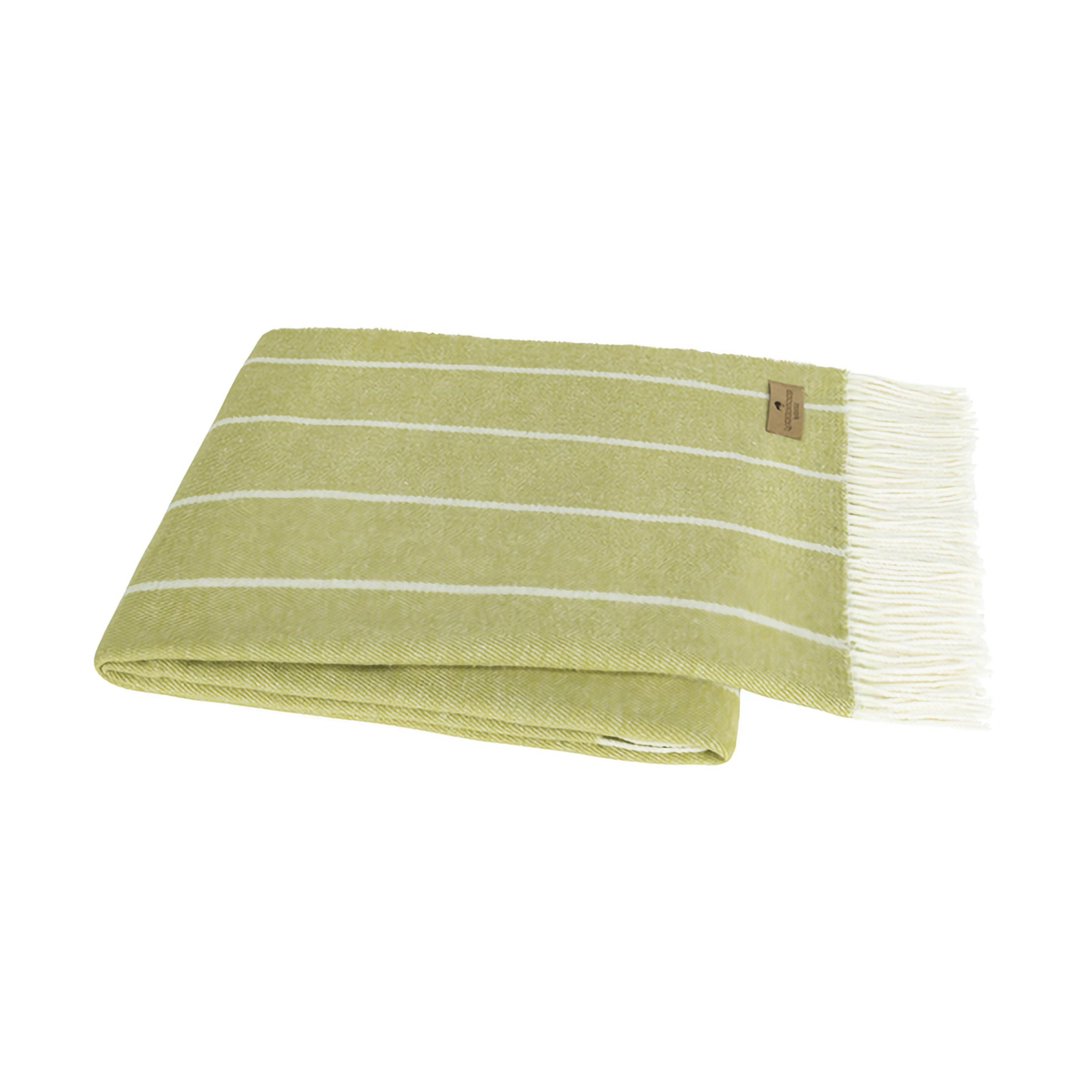 Folded Lands Downunder Fiji Stripe Throw in Lemongrass Color