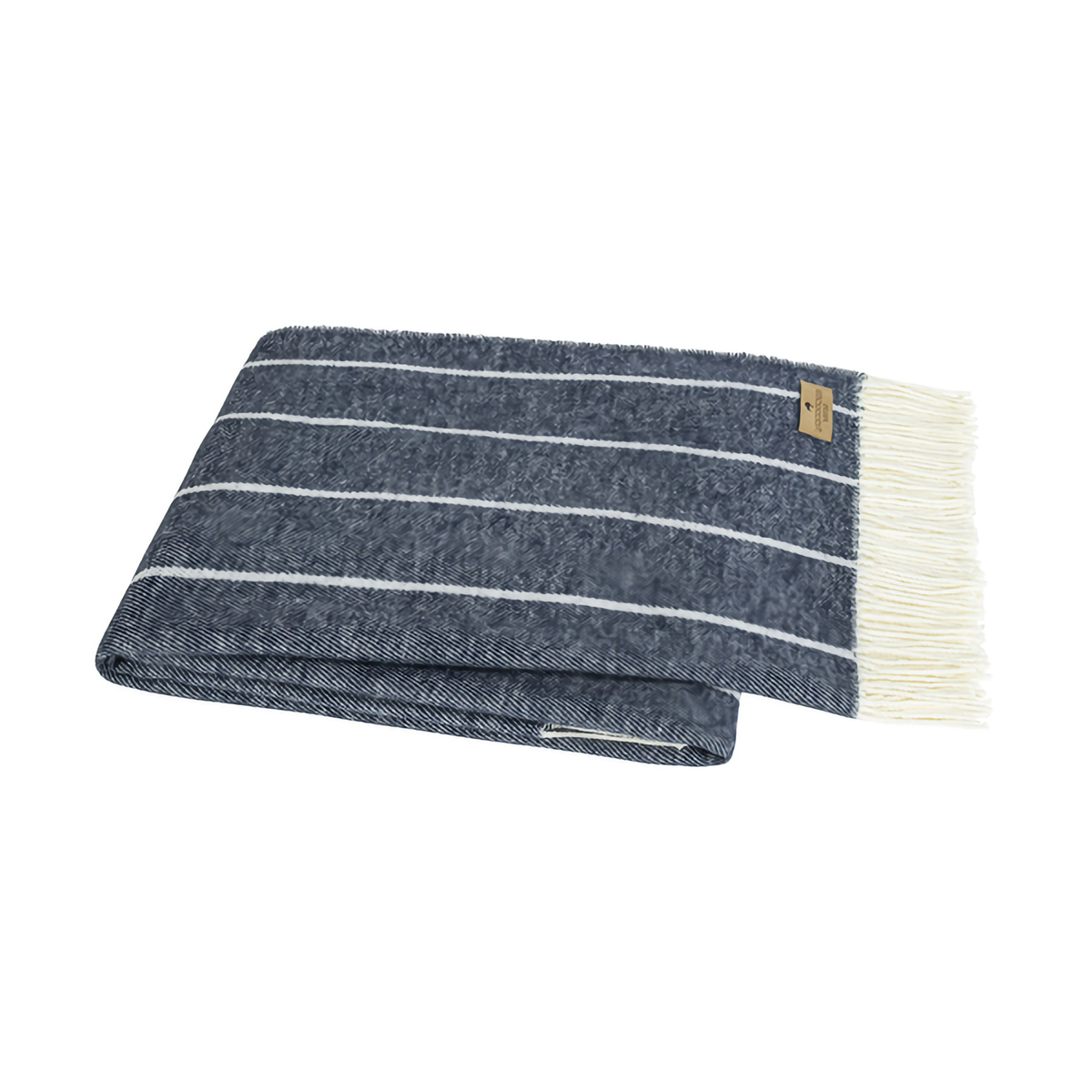 Folded Lands Downunder Fiji Stripe Throw in Navy Color