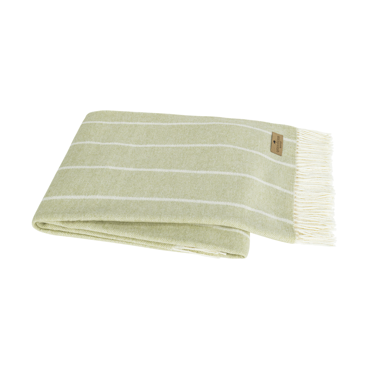 Folded Lands Downunder Fiji Stripe Throw in Sage Color