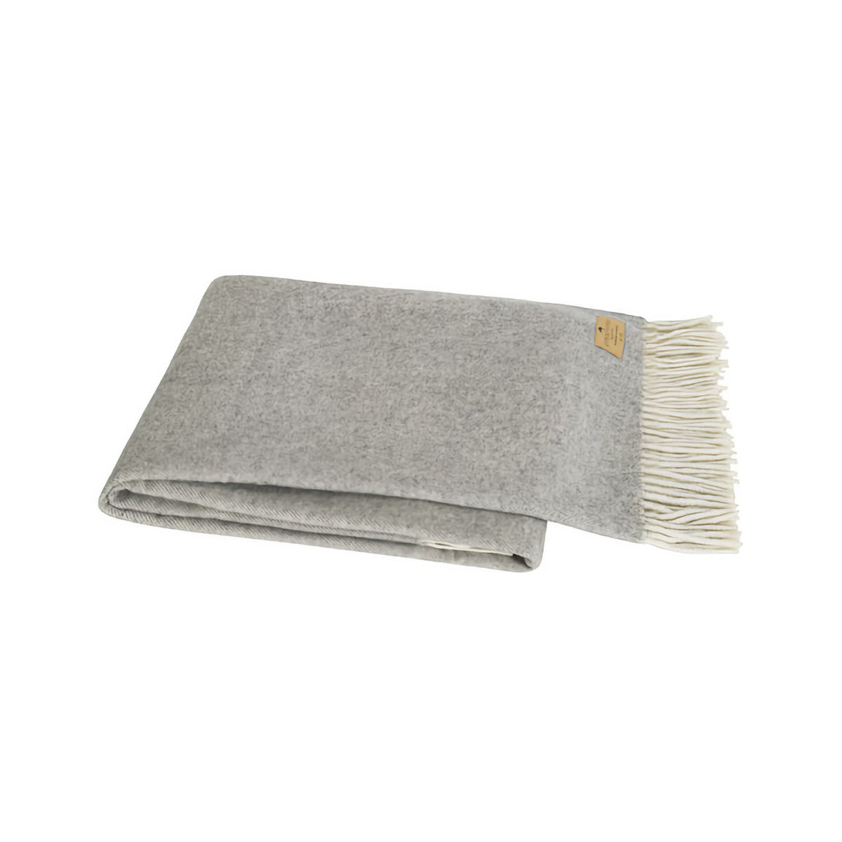 Folded Lands Downunder Herringbone Cashmere Throw in Silver color