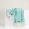 Lands Downunder Italian Herringbone Throw - Aqua featured image