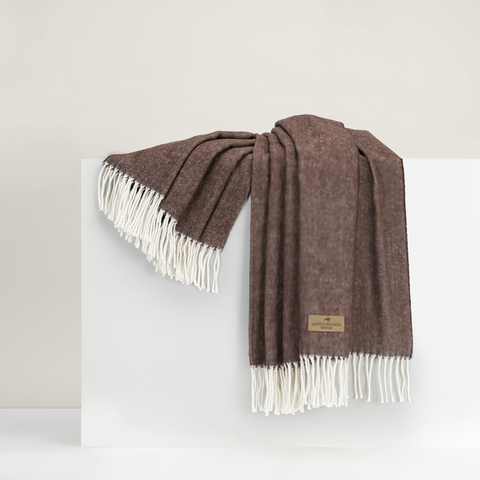 Lands Downunder Italian Herringbone Throw - Chocolate featured image