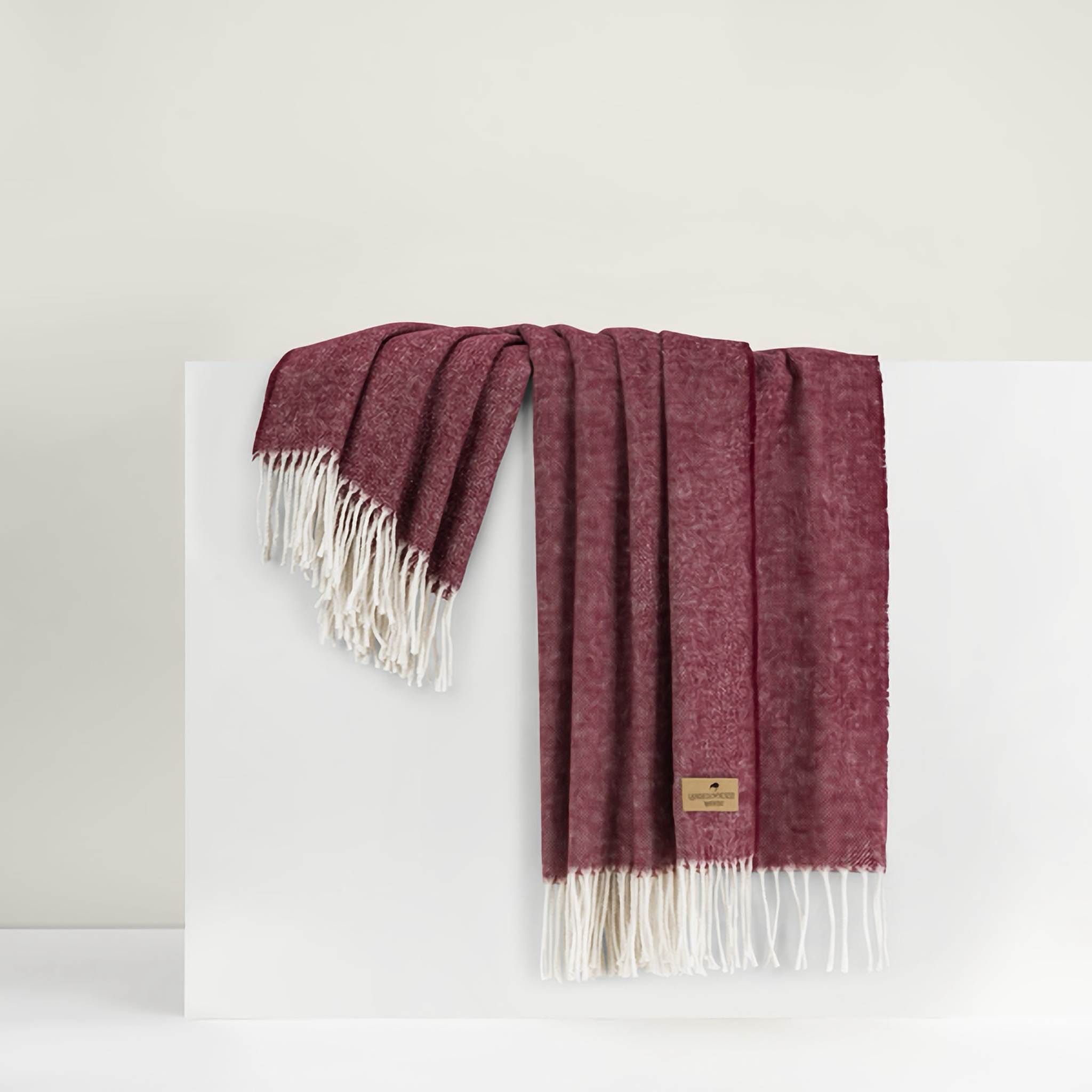 Italian Wool & Cashmere factory Herringbone Throw