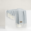 Lands Downunder Italian Herringbone Throw - Crystal Blue featured image