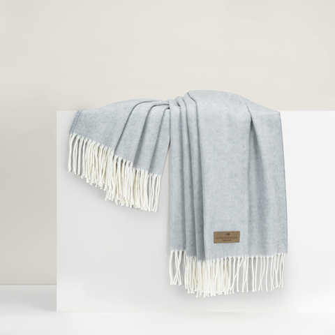 Lands Downunder Italian Herringbone Throw - Crystal Blue featured image