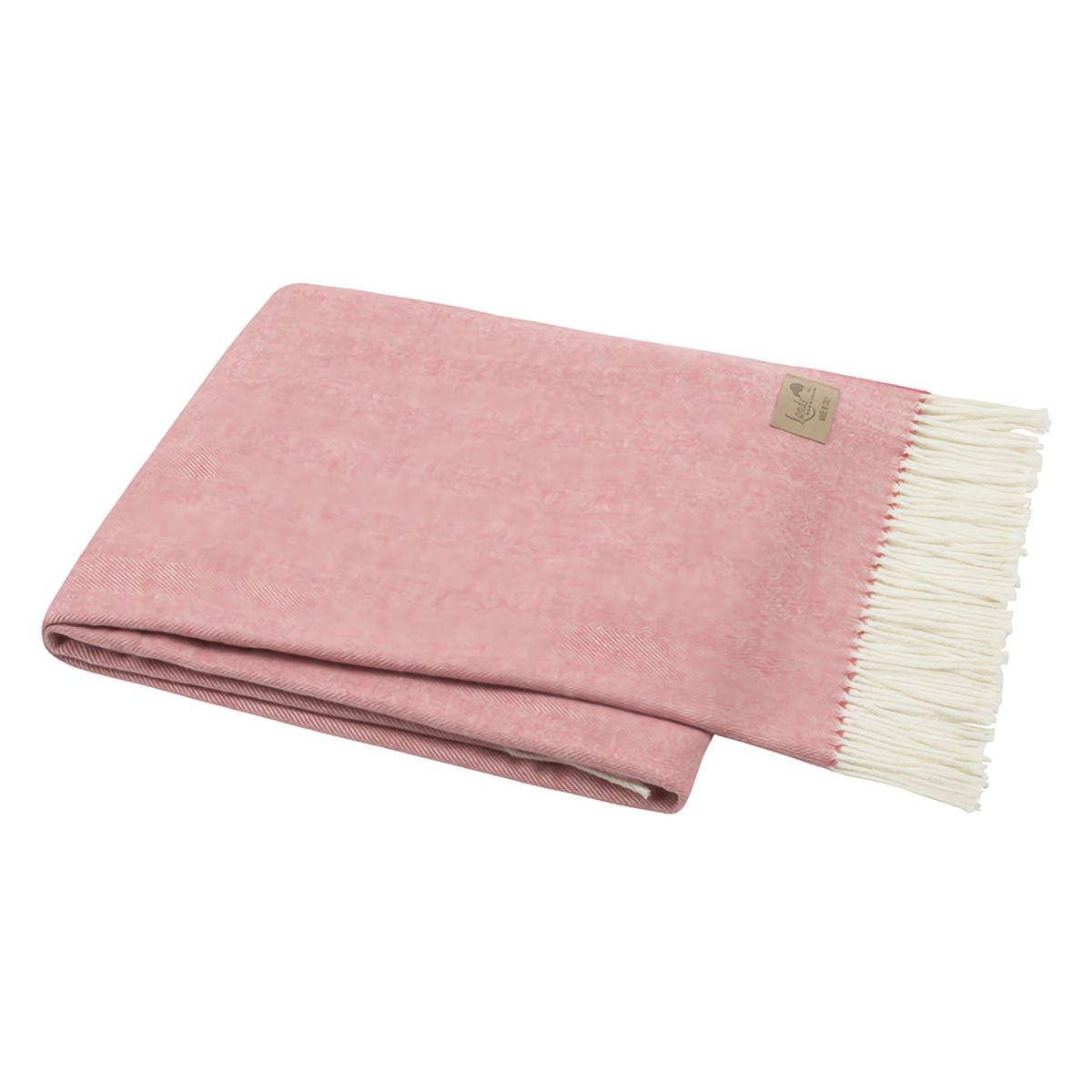 Folded Lands Downunder Italian Herringbone Throw in Berry Sorbet Color