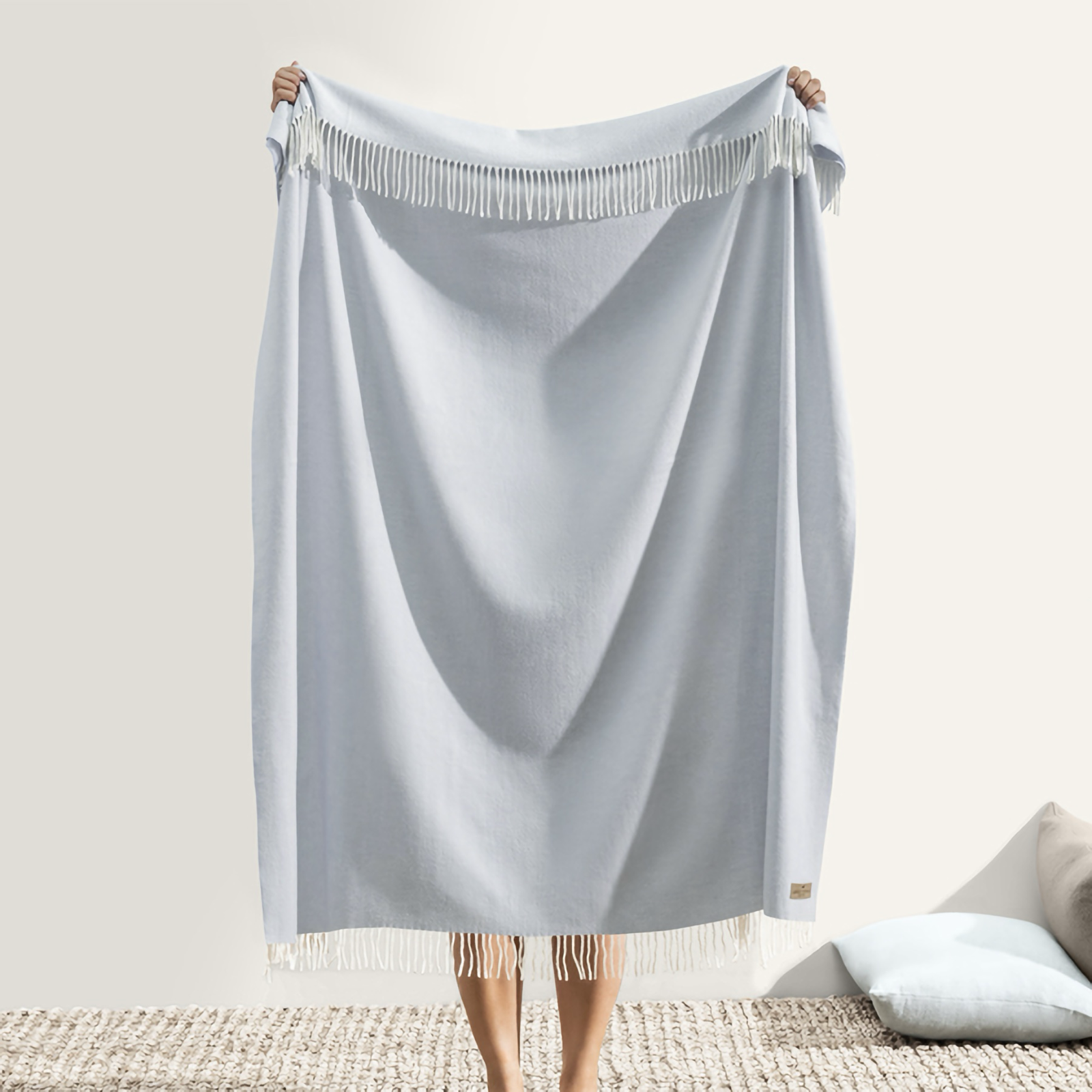 Lands Downunder Italian Herringbone Throw in Twilight Color