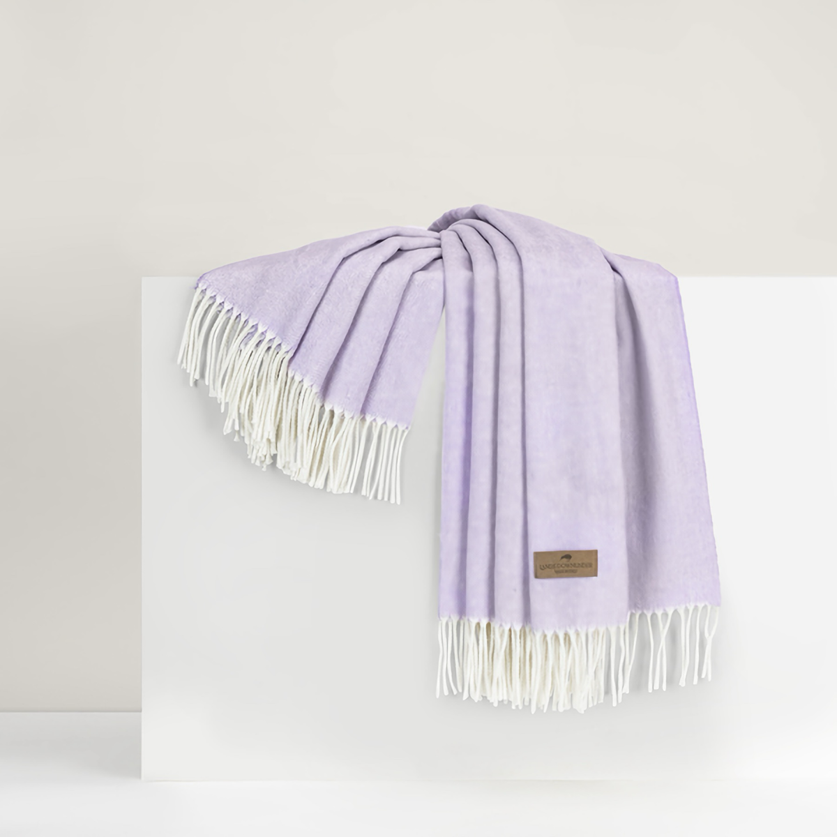 Lands Downunder Italian Herringbone Throw in Lilac Color