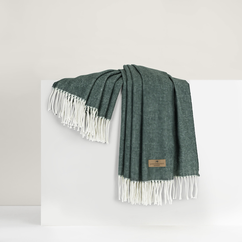 Lands Downunder Italian Herringbone Throw - Fresh Pine featured image