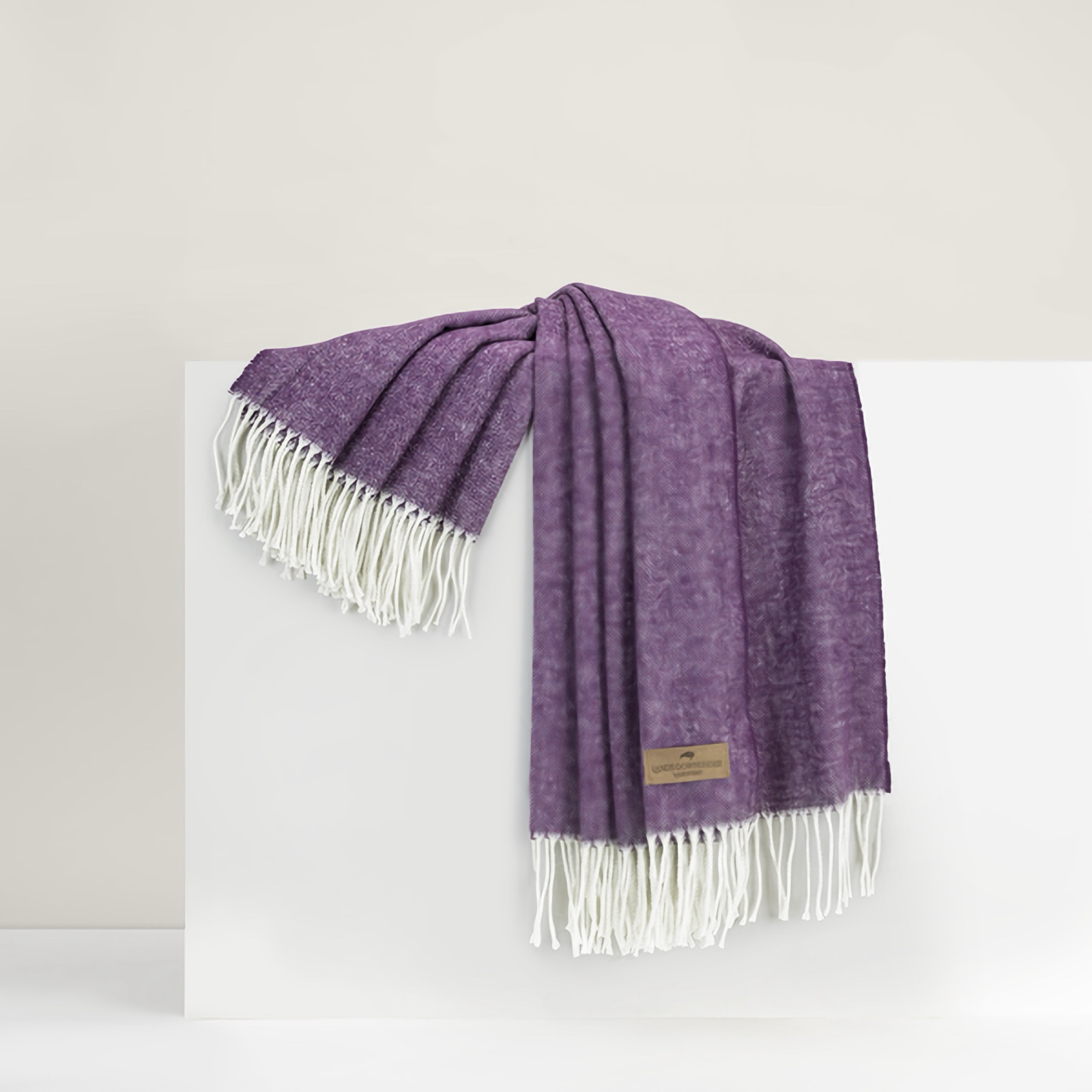 Lands Downunder Italian Herringbone Throw in Plum Color