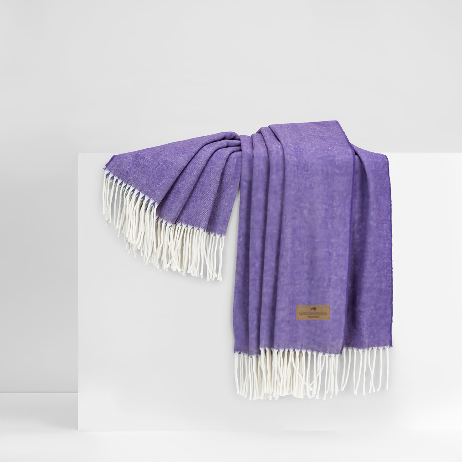 Lands Downunder Italian Herringbone Throw in Wisteria Color