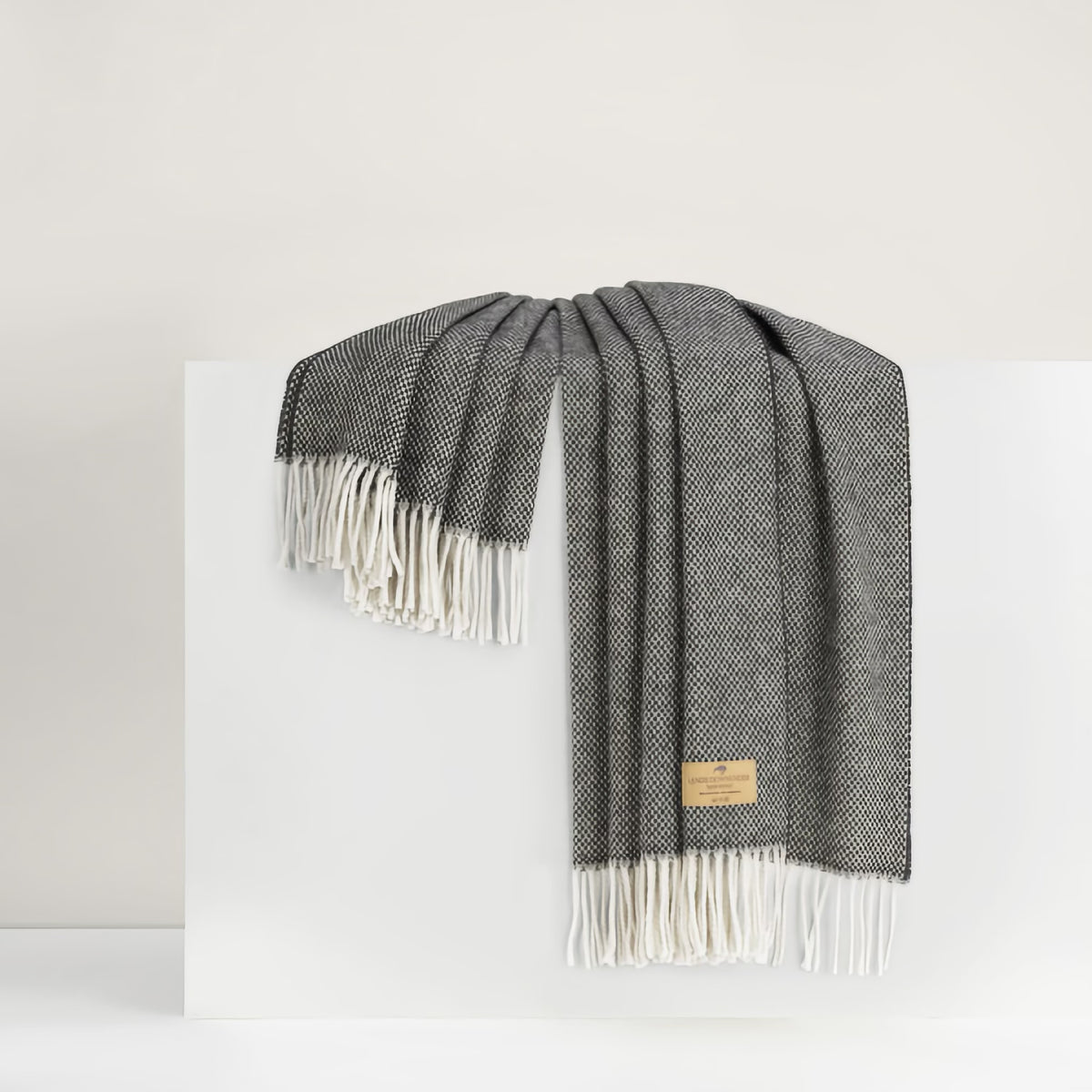 Lands Downunder Juno Cashmere Throw in Charcoal color