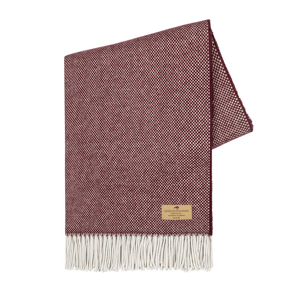 Folded Lands Downunder Juno Cashmere Throw in Bordeaux color